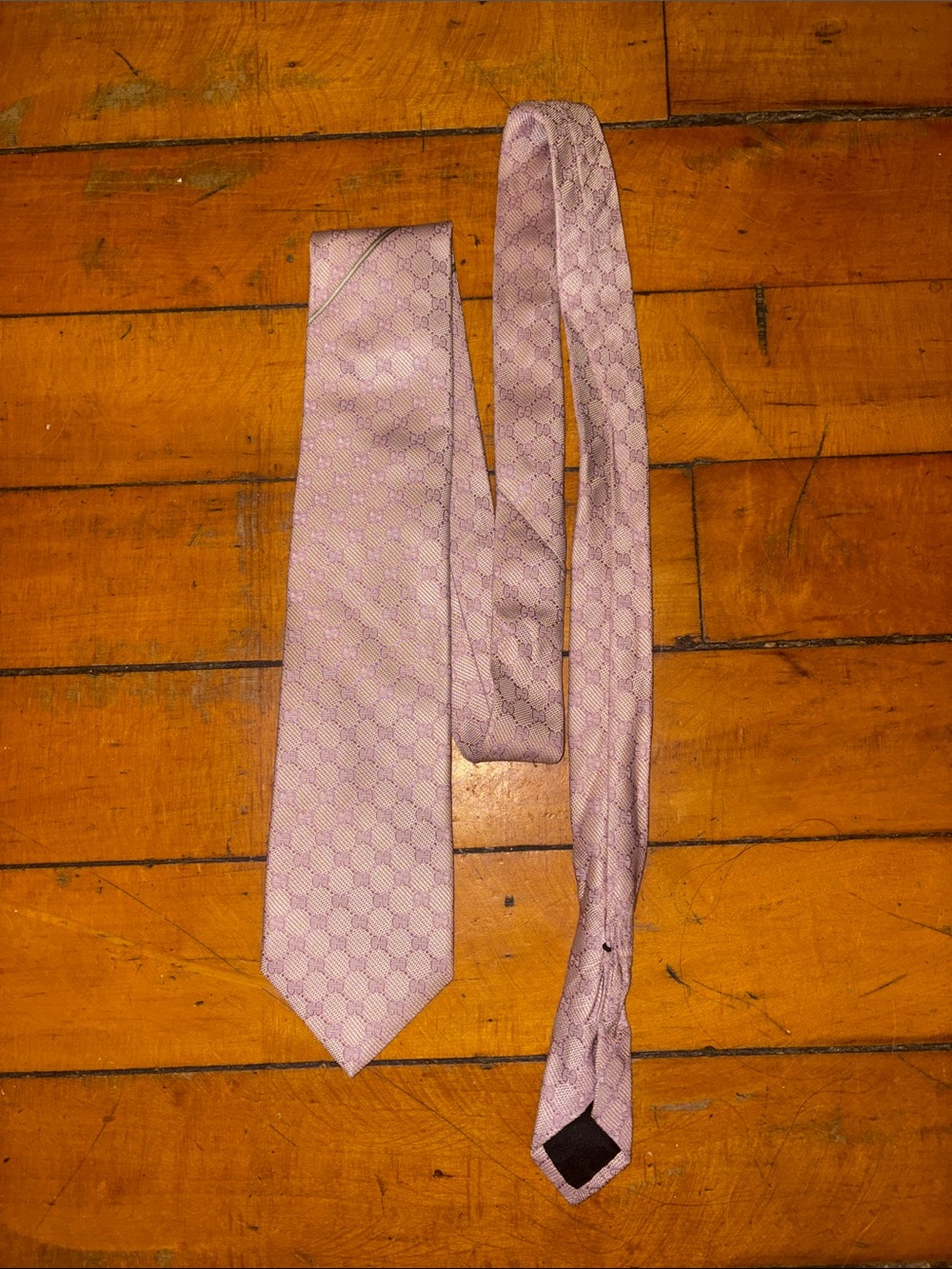 Gucci Lavender Purple Monogram Silk Tie